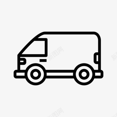 货车小型货车运输图标图标