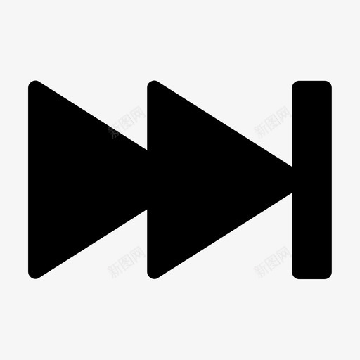 下一步快进多媒体图标svg_新图网 https://ixintu.com 下一步 多媒体 快进 播放 播放器 网络
