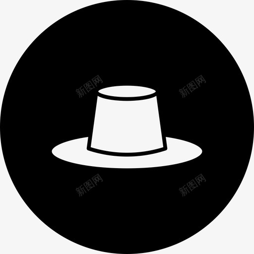 帽子时尚男人图标svg_新图网 https://ixintu.com 圆形 填充 帽子 时尚 男人