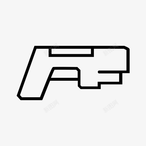 手枪元素游戏图标svg_新图网 https://ixintu.com 元素 手枪 武器 游戏 物品
