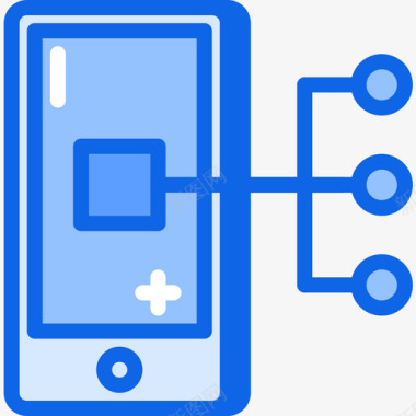 智能手机商务284蓝色图标图标