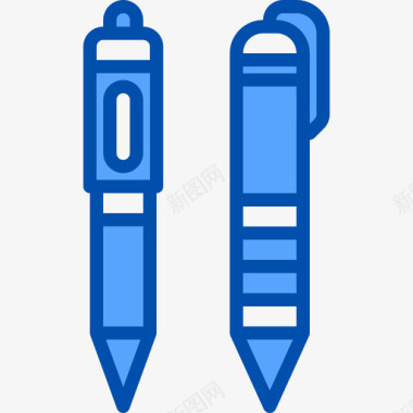 钢笔艺术9蓝色图标图标