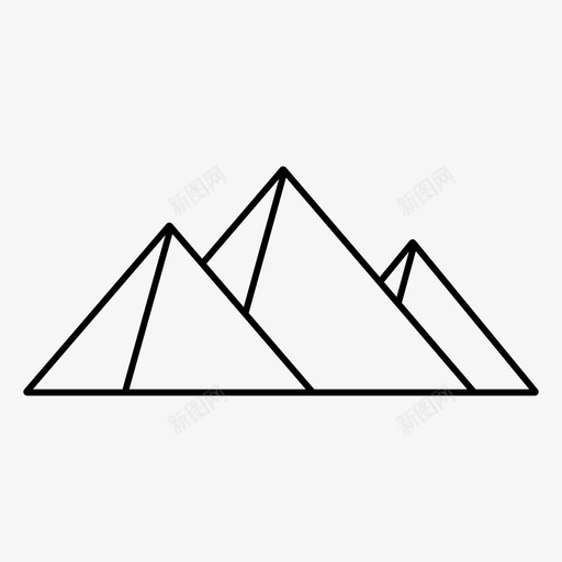 大金字塔开罗地标著名的埃及图标svg_新图网 https://ixintu.com 亚洲 吉萨 地标 埃及 开罗 纪念碑 著名 金字塔