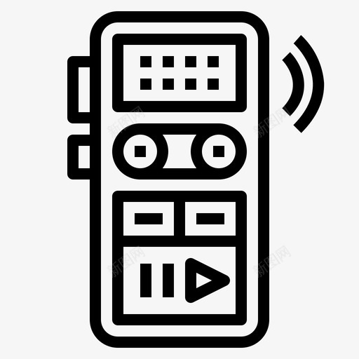 录音机电子产品麦克风图标svg_新图网 https://ixintu.com 声音 录音机 新闻 电子产品 麦克风