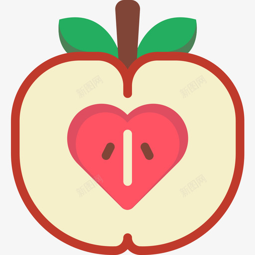 苹果饮食与营养3平的图标svg_新图网 https://ixintu.com 平的 苹果 营养 饮食