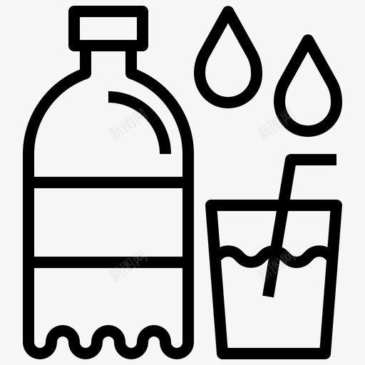 矿泉水瓶子饮料图标svg_新图网 https://ixintu.com 瓶子 矿泉水 食物 餐厅 饮料