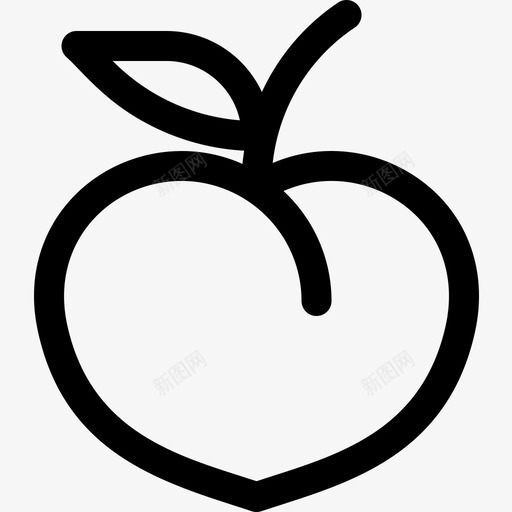 桃子水果和蔬菜17个直线型图标svg_新图网 https://ixintu.com 17个 桃子 水果 直线 线型 蔬菜