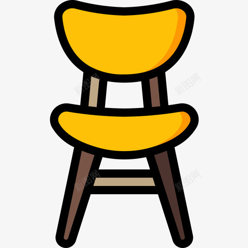 椅子50年代5线性颜色图标svg_新图网 https://ixintu.com 50年代 椅子 线性 颜色