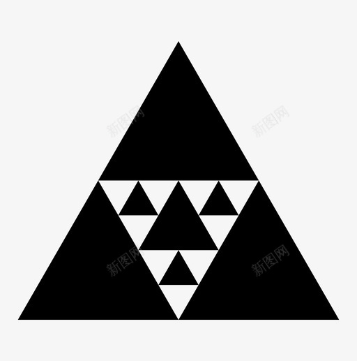 分形无穷大链接图标svg_新图网 https://ixintu.com triforce 三角形分形 分形 数学 无穷大 递归 链接