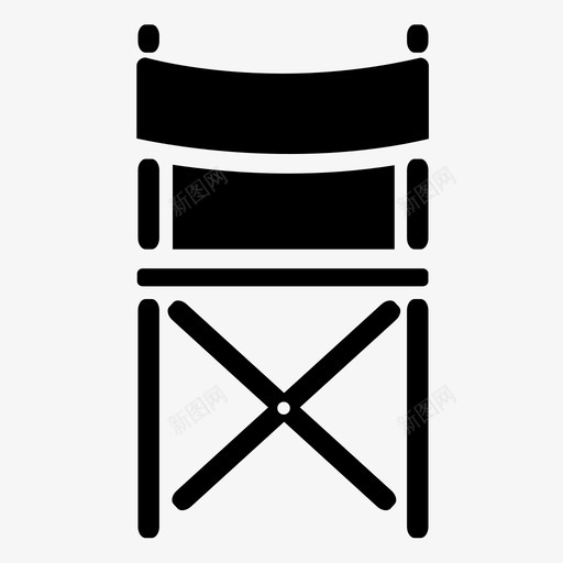 野营椅设备折叠椅图标svg_新图网 https://ixintu.com 户外 折叠 设备 野营