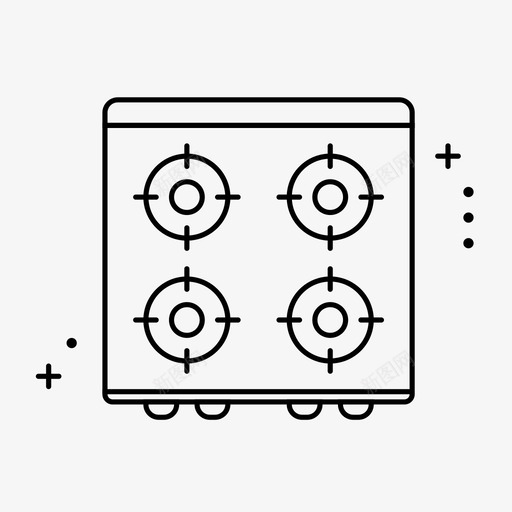 炉灶电器烹饪图标svg_新图网 https://ixintu.com 厨房 炉灶 烤箱 烹饪 电器