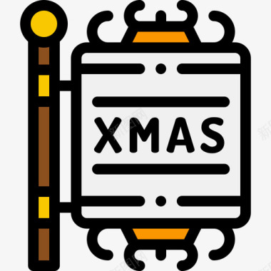 圣诞圣诞186线性颜色图标图标