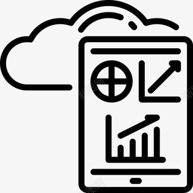 云和统计智能手机数据报告图标图标