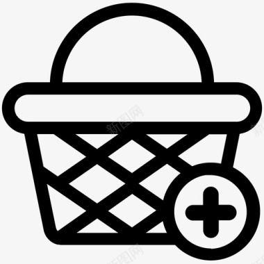 添加购物篮购物电子商务购物图标图标