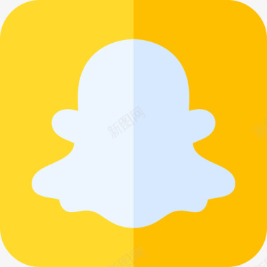 Snapchat社交媒体徽标4扁平图标图标