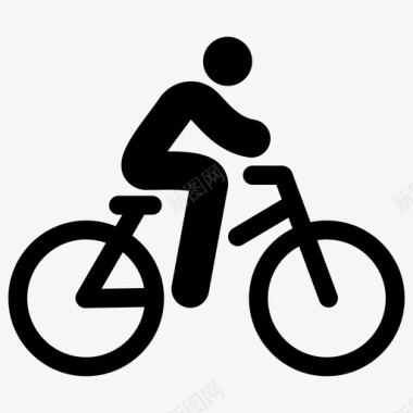 骑自行车运动训练图标图标