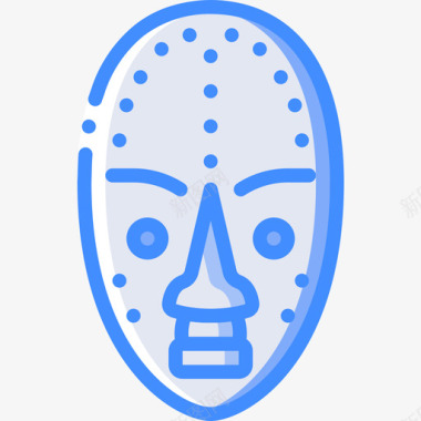 面具考古学5蓝色图标图标