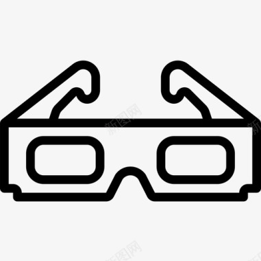 3d眼镜八十年代13线性图标图标