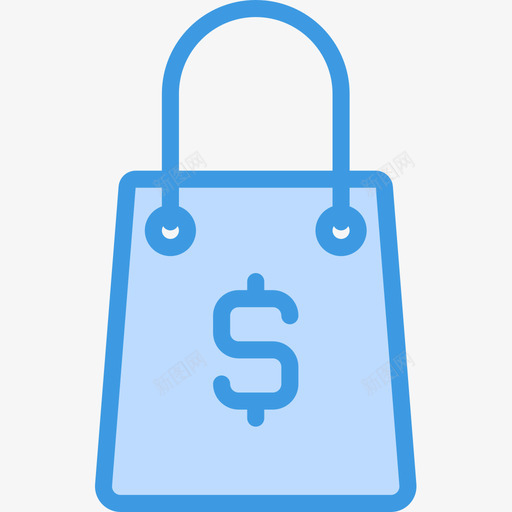 购物袋购物109蓝色图标svg_新图网 https://ixintu.com 蓝色 购物 购物袋