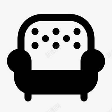 经典沙发椅子家具图标图标