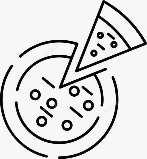 披萨吃图标svg_新图网 https://ixintu.com 披萨