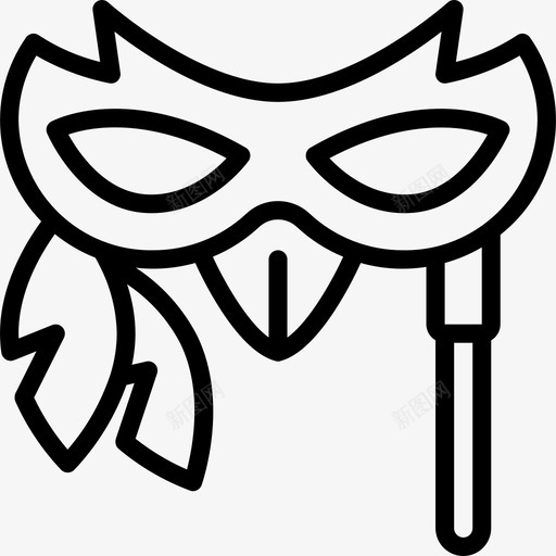 面具嘉年华19线性图标svg_新图网 https://ixintu.com 嘉年华19 线性 面具