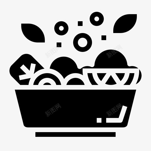沙拉食物有机图标svg_新图网 https://ixintu.com 晚餐固体 有机 沙拉 素食 食物