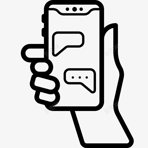 聊天手机电子邮件图标svg_新图网 https://ixintu.com 手机 服务 电子邮件 短信 移动 聊天