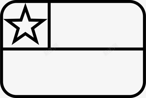智利国旗chl国家图标图标