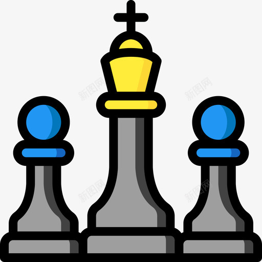 国际象棋体育和游戏6线颜色图标svg_新图网 https://ixintu.com 体育 国际象棋 游戏 颜色