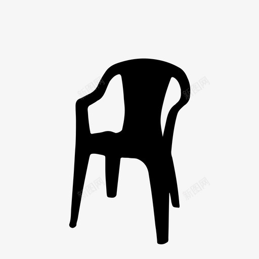 椅子花园野餐图标svg_新图网 https://ixintu.com 塑料 椅子 花园 野餐