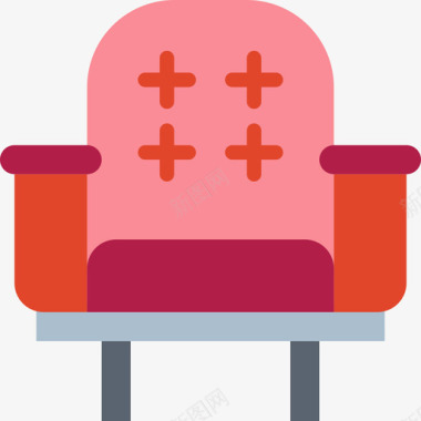 扶手椅好莱坞2号扁平图标图标