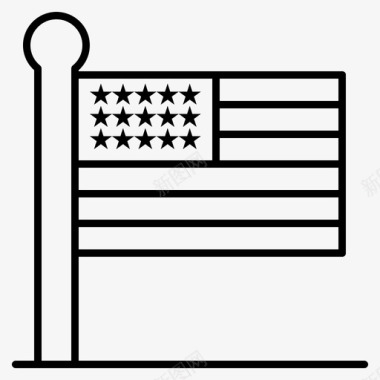 国旗州美国图标图标