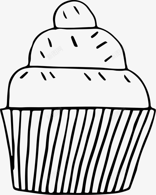 手绘纸杯蛋糕甜点糖果图标svg_新图网 https://ixintu.com 手绘 甜点 甜食 糖果 纸杯 蛋糕