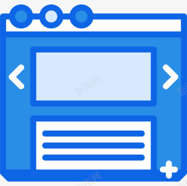 浏览器ui界面30蓝色图标图标