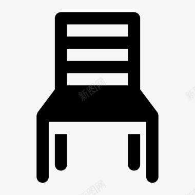 木椅餐厅家具图标图标