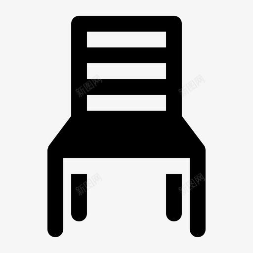 木椅餐厅家具图标svg_新图网 https://ixintu.com 家具 木制品 木椅 餐厅