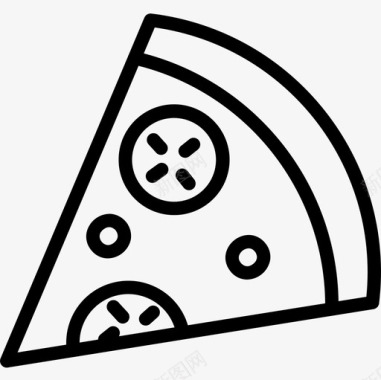 披萨新年40直系图标图标