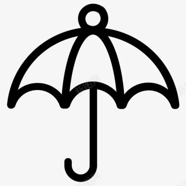 伞雨篷防雨图标图标