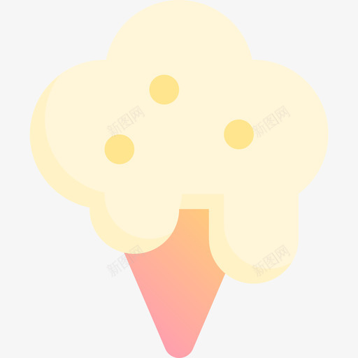冰淇淋白14黄色图标svg_新图网 https://ixintu.com 冰淇淋 黄色