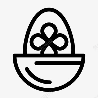煮熟煮蛋复活节图标图标
