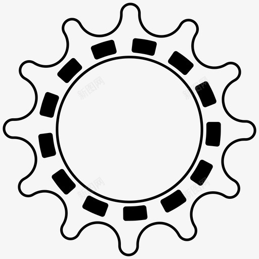 齿轮商业机器图标svg_新图网 https://ixintu.com 商业 机器 机械 设置 齿轮
