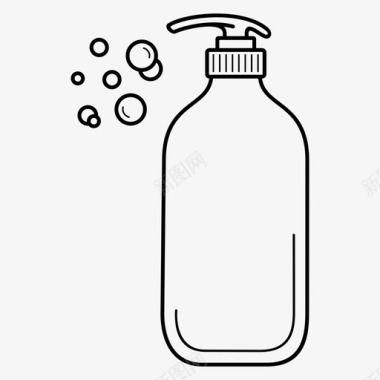 洗发水瓶泡沫凝胶图标图标