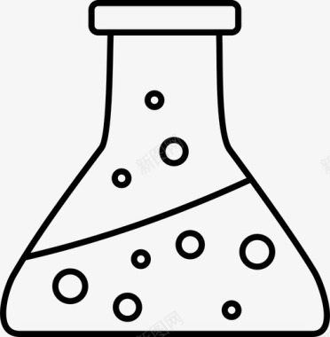 生物学埃伦梅尔烧瓶实验室图标图标