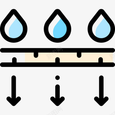 防水织物特征4漏色图标图标
