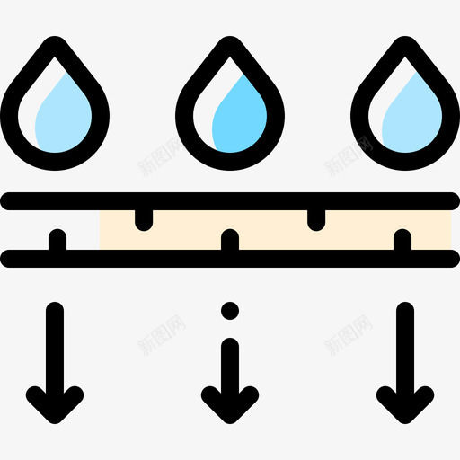 防水织物特征4漏色图标svg_新图网 https://ixintu.com 漏色 织物特征4 防水