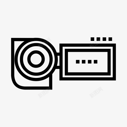 手持式摄像头照相机电影图标svg_新图网 https://ixintu.com 手持式摄像头 技术 照相机 现代科技 电影 视频