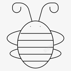 蜂虫蜜蜂蜂虫甲虫图标高清图片