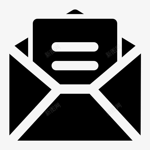 打开邮件业务信件图标svg_新图网 https://ixintu.com 业务 信件 可靠 工作 打开 邮件