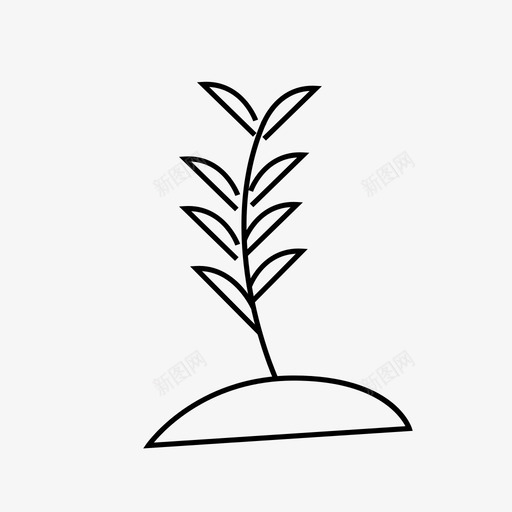 植物正在生长的植物叶子图标svg_新图网 https://ixintu.com 叶子 植物 正在 生长 长的